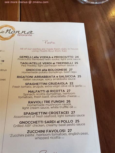 la nonna ristorante vail menu|la nonna lunch menu.